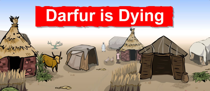 Dalfur is dying - illustration of desolate village