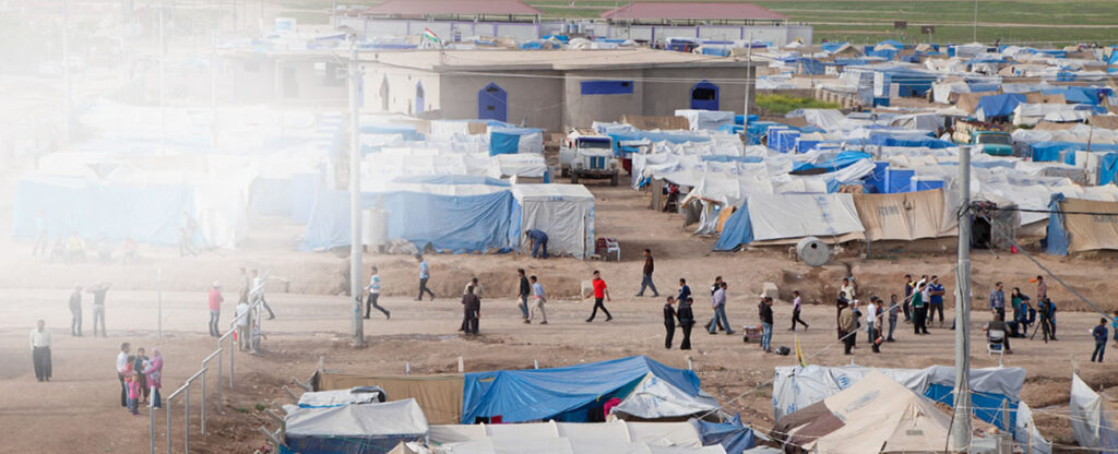 Large UN refugee camp in Syria -