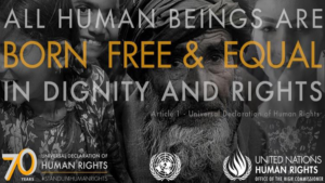 All human beings are born free and equal in dignity and rights
