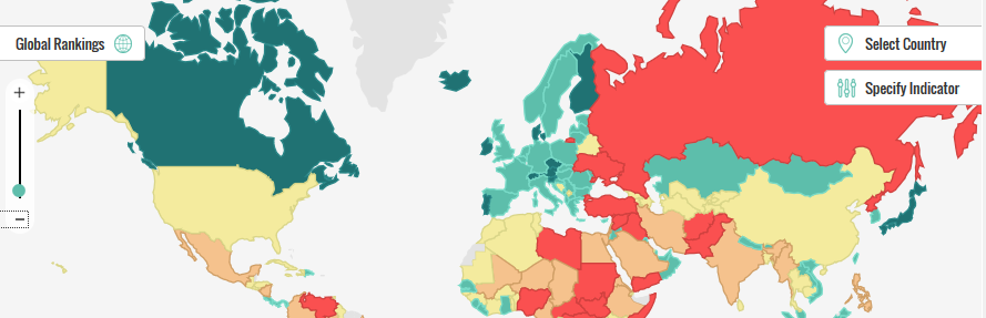 Interactive Global Peace Index map - The world's leading measure of national peacefulness, the GPI measures peace according to 22 qualitative and quantitative indicators.