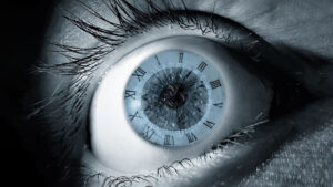Eye with clock inside