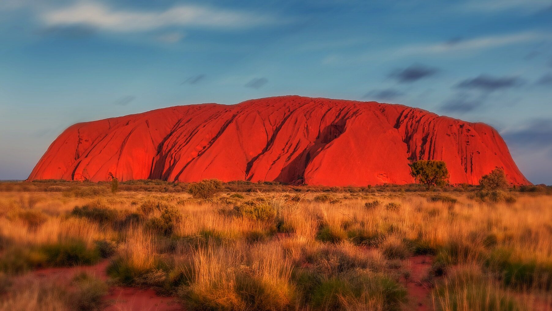 uluru at sunset