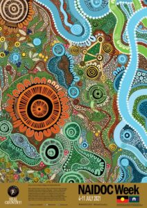 indigenous artwork as a poster