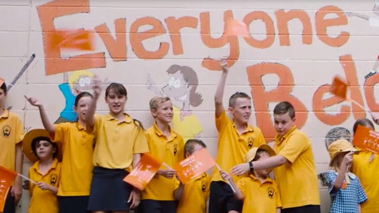 Students celebrating Harmony Week