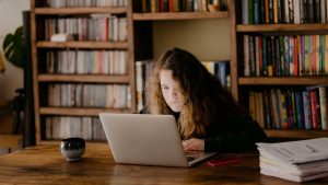 Child on computer angry