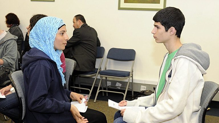 Girl and Boy Having a Discussion